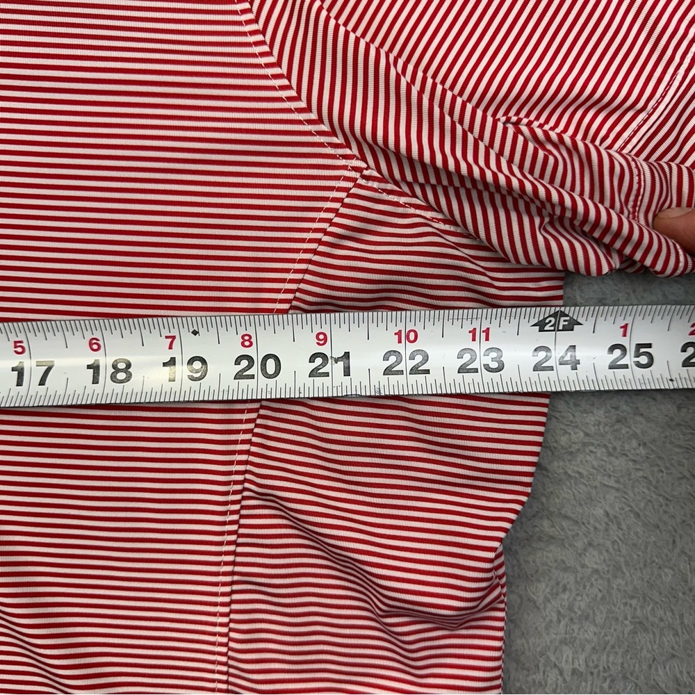 Chick Fil A Uniform Shirt Womens XL Red White Striped Stretch Hydrochill Work - Picture 8 of 12